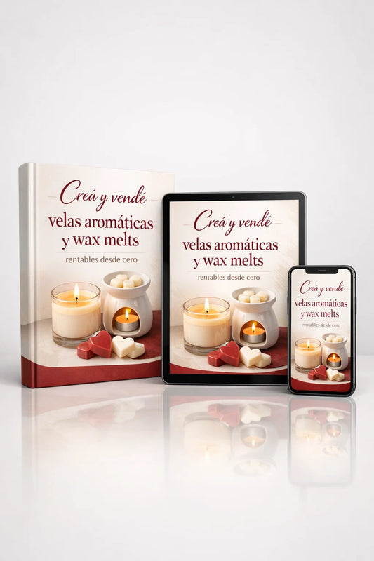 GUÍA PROFESIONAL DE VELAS Y WAX MELTS + 11 BONOS + VIDEOS